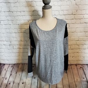 Ya Los Angeles Gray Oversized Pullover Top